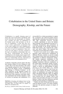 Cohabitation in the United States and Britain: Demography, Kinship