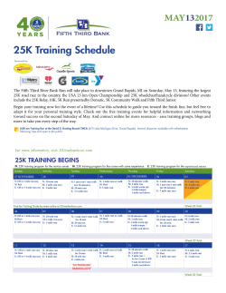 25K Training Schedule