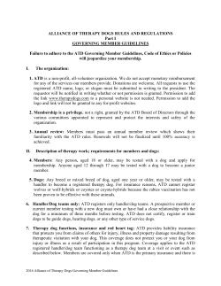 Governing Member Guidelines