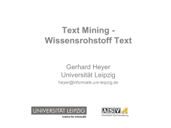 Stimmungsanalyse - ASV, Uni Leipzig
