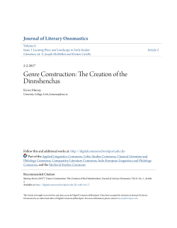 Genre Construction: The Creation of the Dinnshenchas