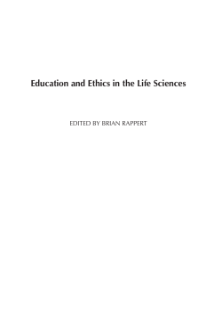 Education and Ethics in the Life Sciences