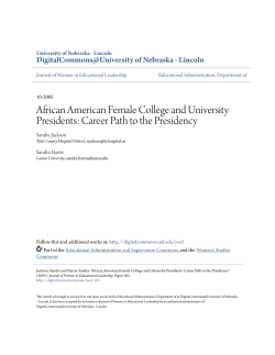 African American Female College and University Presidents: Career