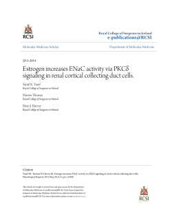 Estrogen increases ENaC activity via PKC&delta; signaling in renal