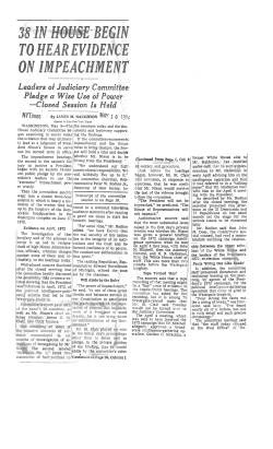 38 IN HOUSE BEGIN TO HEAR EVIDENCE ON IMPEACHMENT