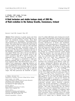 A &macr;uid inclusion and stable isotope study of 200 Ma of &macr;uid