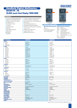 ESCORT-99 / 98 50,000 counts Dual Display TRMS DMM