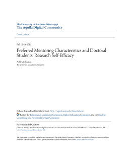 preferred mentoring characteristcs and doctoral students` research