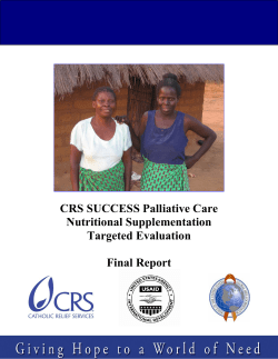 CRS Success Palliative Care Nutritional Supplementation Targeted