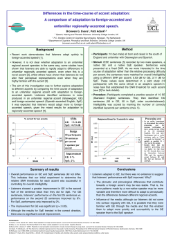 Differences in the time-course of accent adaptation: A comparison of
