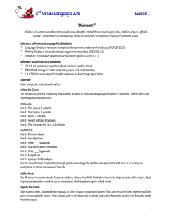 2nd Grade Language Arts Lesson 1