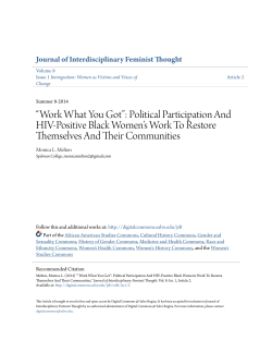 Political Participation And HIV-Positive Black Women`s