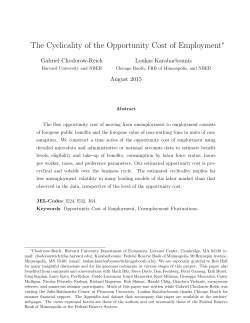The Cyclicality of the Opportunity Cost of Employment