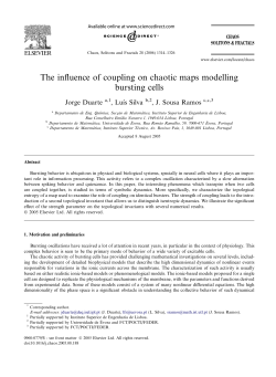 The influence of coupling on chaotic maps modelling bursting cells