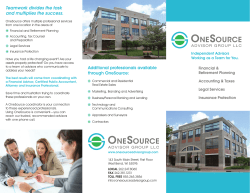 One Source Advisor Brochure