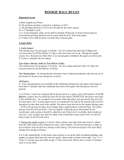 Rookie Ball - Forest Glade Baseball