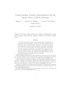 Coarse graining, dynamic renormalization and the kinetic theory of
