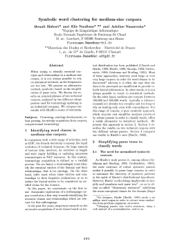 Symbolic word clustering for medium