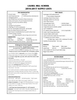 LAUREL HILL SCHOOL 2016