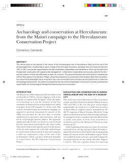 Archaeology and conservation at Herculaneum
