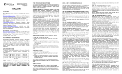 the Italian programs pamphlet