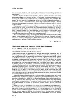 Biochemical and Clinical Aspects of Ketone Body Metabolism