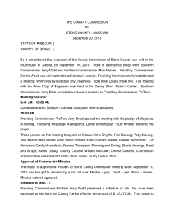 THE COUNTY COMMISSION OF STONE COUNTY, MISSOURI