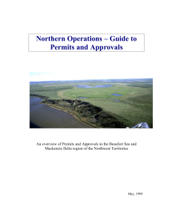 Northern Operations - Guide to Permits and Approvals