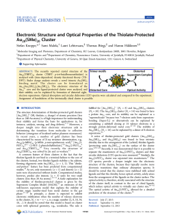 Electronic Structure and Optical Properties of the Thiolate