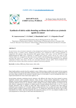 Synthesis of nitric oxide donating acridone derivatives as cytotoxic
