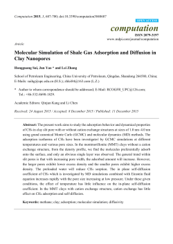 Molecular Simulation of Shale Gas Adsorption