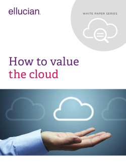 How to value the cloud