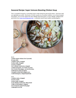 Seasonal Recipe: Super Immune