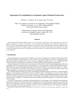 Separation of Coordination in a Dynamic Aspect Oriented Framework