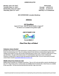 LMMHS BULLETIN Tuesday, April 11th Periods A B D E F H