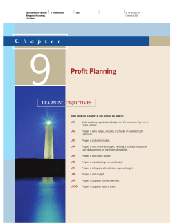 Profit Planning - McGraw Hill Higher Education