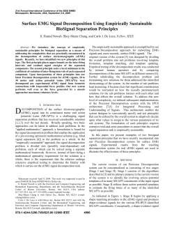 Surface EMG Signal Decomposition Using