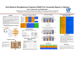 Verb Network Strengthening Treatment (VNeST)