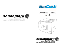 Bioclave Operations Manual B4000-16 - Sigma