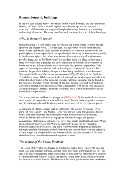 Roman domestic buildings