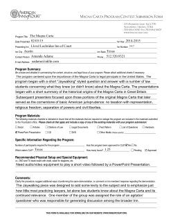 Magna Carta Program Contest Submission Form