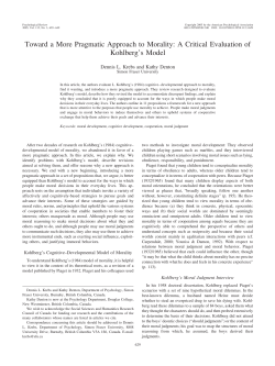 Toward a More Pragmatic Approach to Morality: A Critical