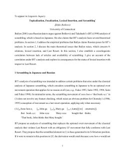 Topicalization, focalization, lexical insertion, and scrambling