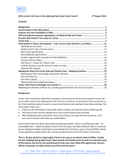 Options for the future of Crewe interchange, with HS2