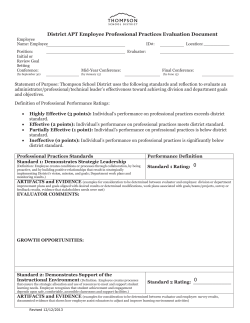 District APT Employee Professional Practices Evaluation Document