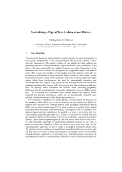 Spatializing a Digital Text Archive about History