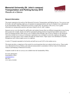 Results at a Glance - Memorial University