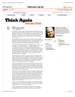 Stanley Fish - Think Again