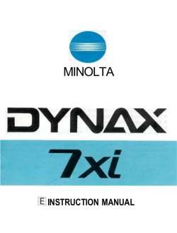 Minolta Dynax 7xi Instruction Manual