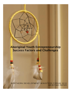 Aboriginal Youth Entrepreneurship 2010